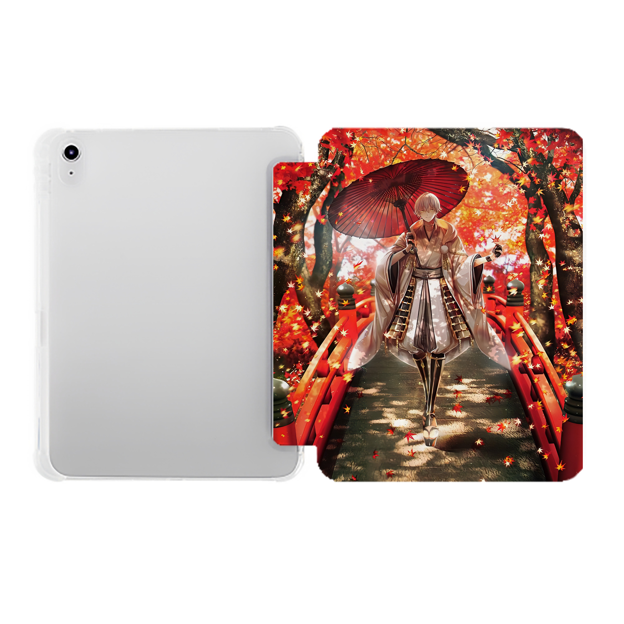（画像用） 刀剣乱舞 Touken Ranbu IPad ケース ペン収納付き 三つ折りスタンド PUレザー×シリコン 対応機種9.5/10.5/10.9インチ